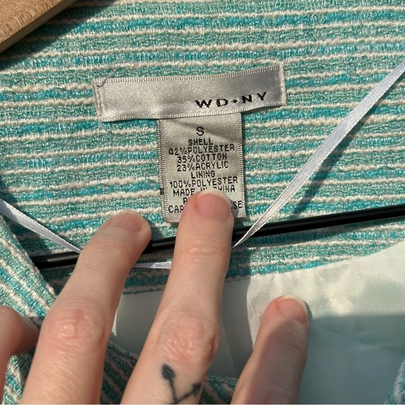 Vintage 90s y2k pastel tweed blazer - Picture 6 of 9